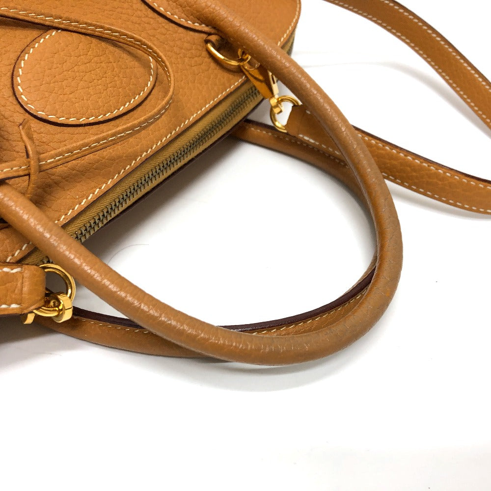 HERMES Handbag Fjord Brown Bored 37 Women Used