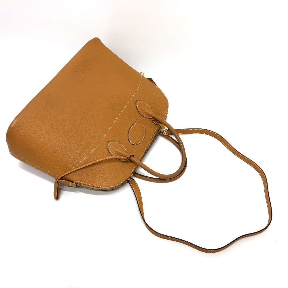 HERMES Handbag Fjord Brown Bored 37 Women Used