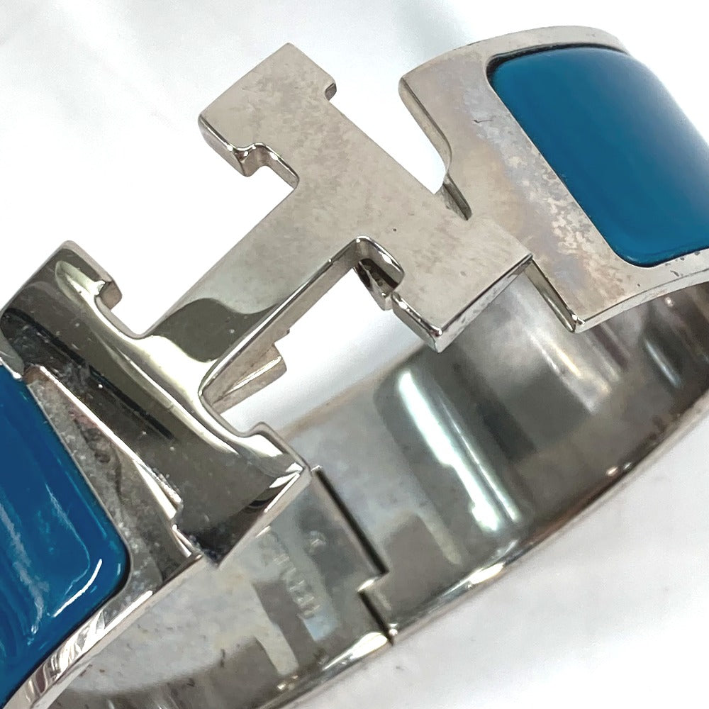 HERMES Bangle metal blue Accessories Bracelets Click crack GM Women Used