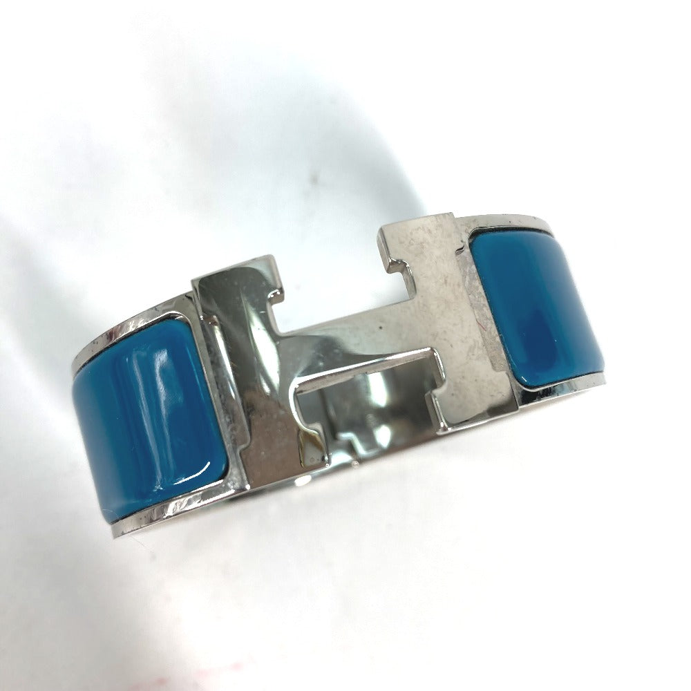 HERMES Bangle metal blue Accessories Bracelets Click crack GM Women Used