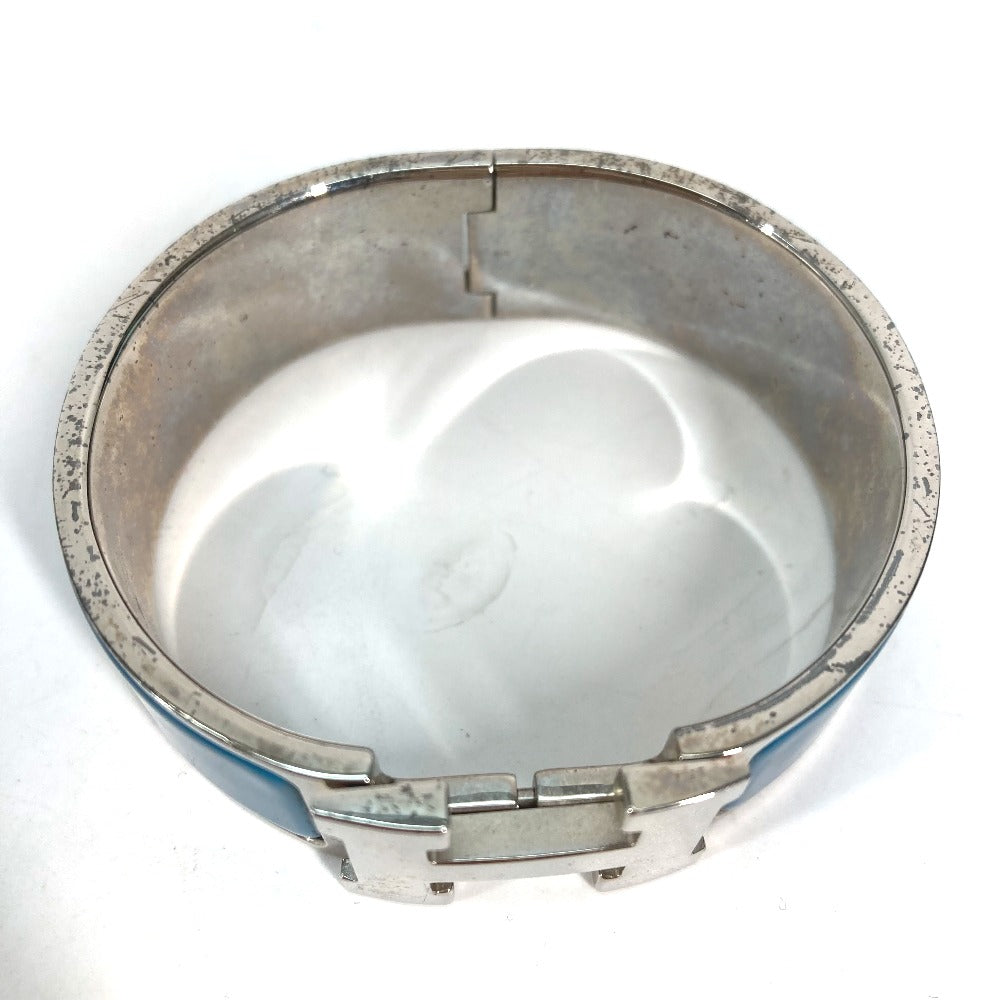 HERMES Bangle metal blue Accessories Bracelets Click crack GM Women Used