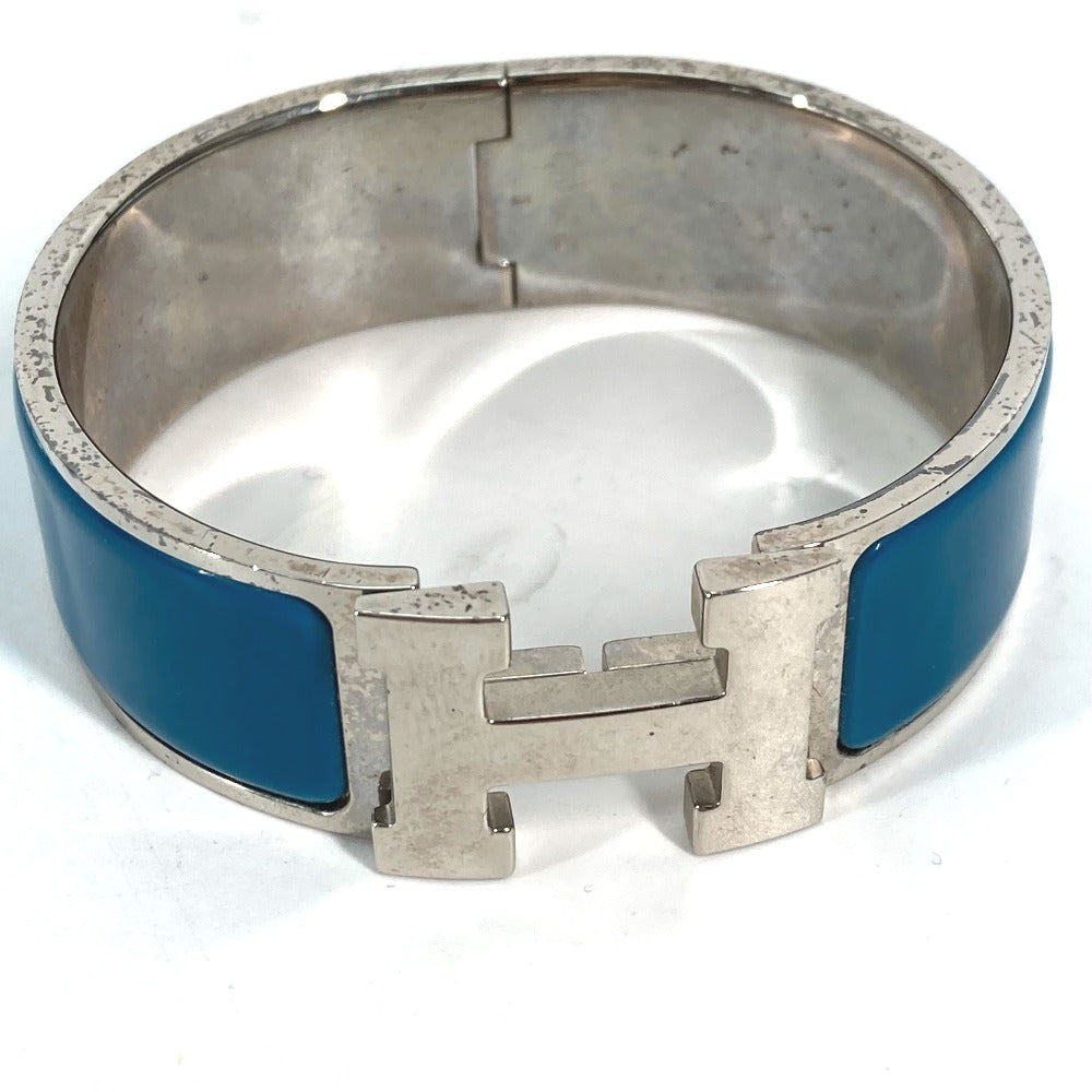 HERMES Bangle metal blue Accessories Bracelets Click crack GM Women Used