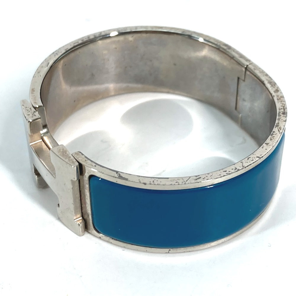 HERMES Bangle metal blue Accessories Bracelets Click crack GM Women Used