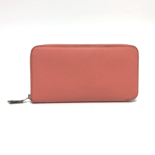 HERMES Long Wallet Purse Epsom Pink type Azap silk in Women Used