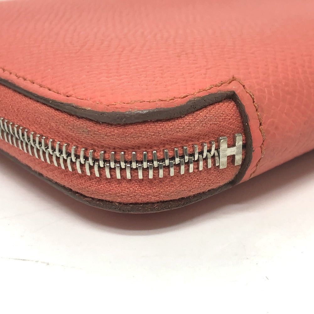 HERMES Long Wallet Purse Epsom Pink type Azap silk in Women Used