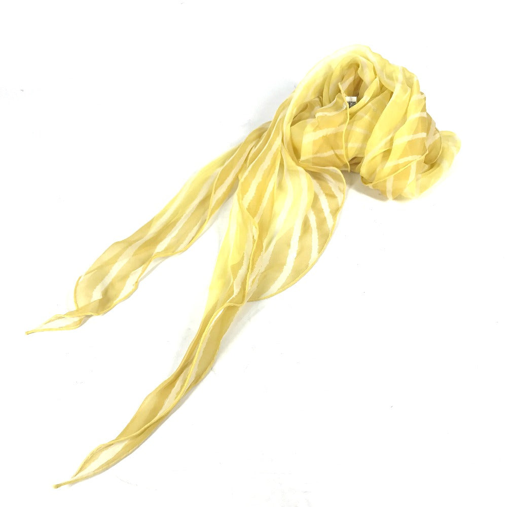 HERMES scarf silk yellow triangle Triangle