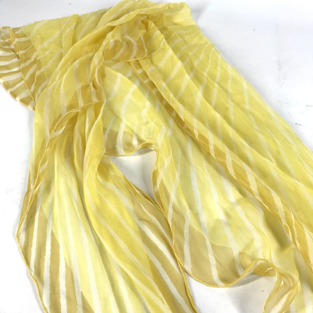 HERMES scarf silk yellow triangle Triangle
