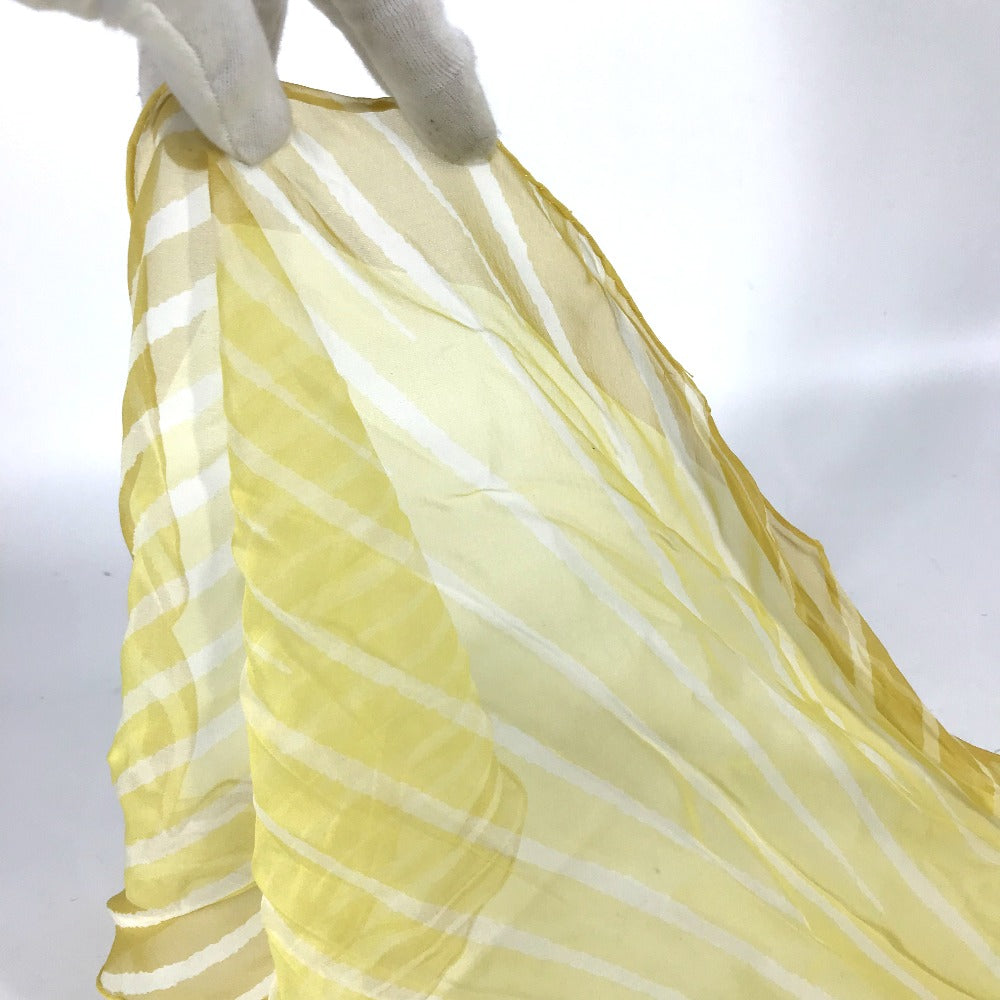 HERMES scarf silk yellow triangle Triangle