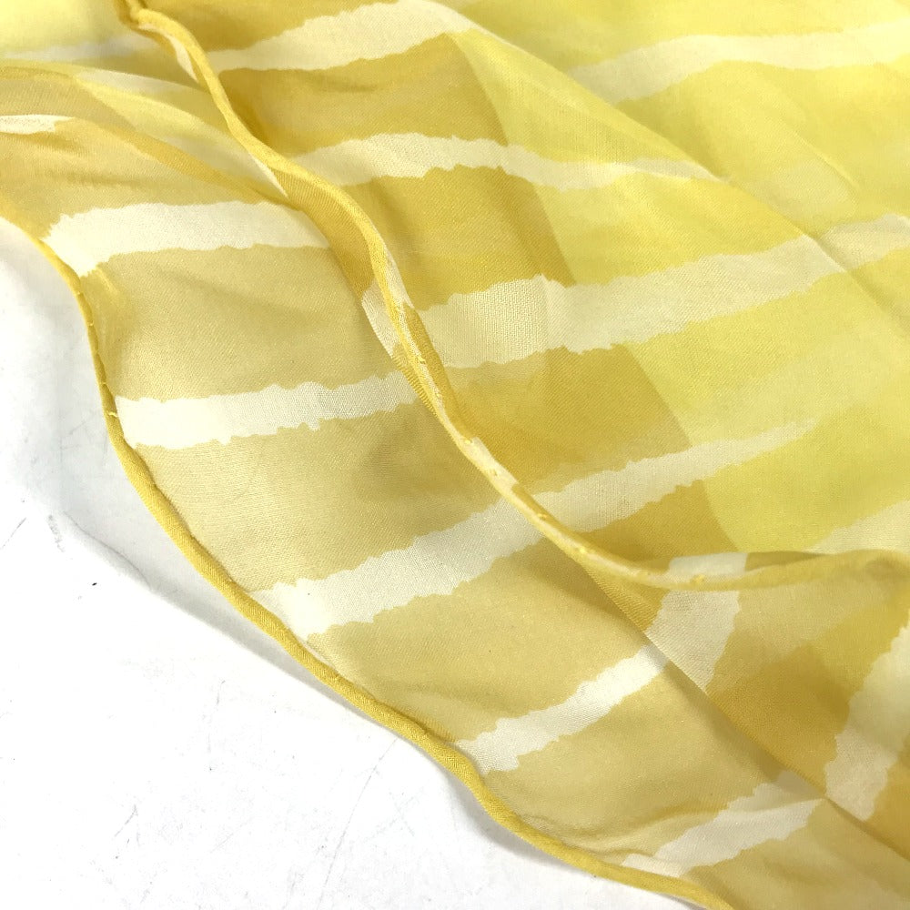 HERMES scarf silk yellow triangle Triangle