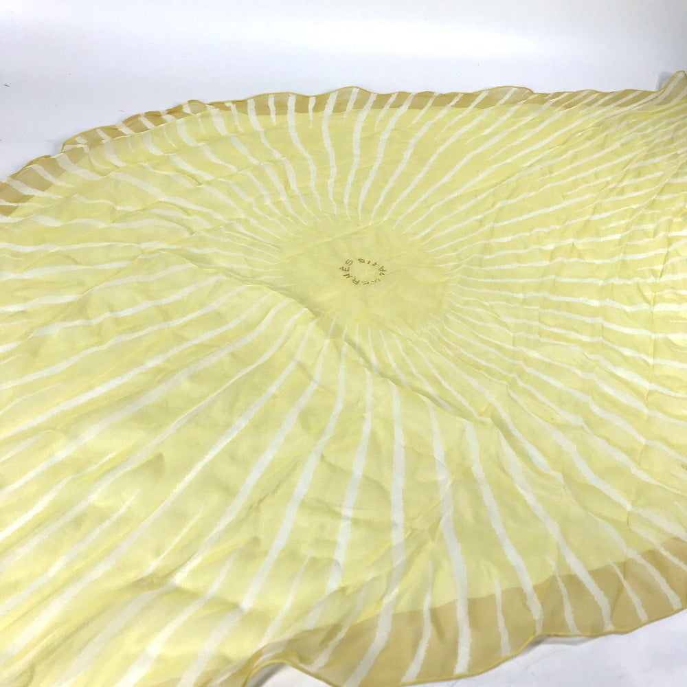 HERMES scarf silk yellow triangle Triangle