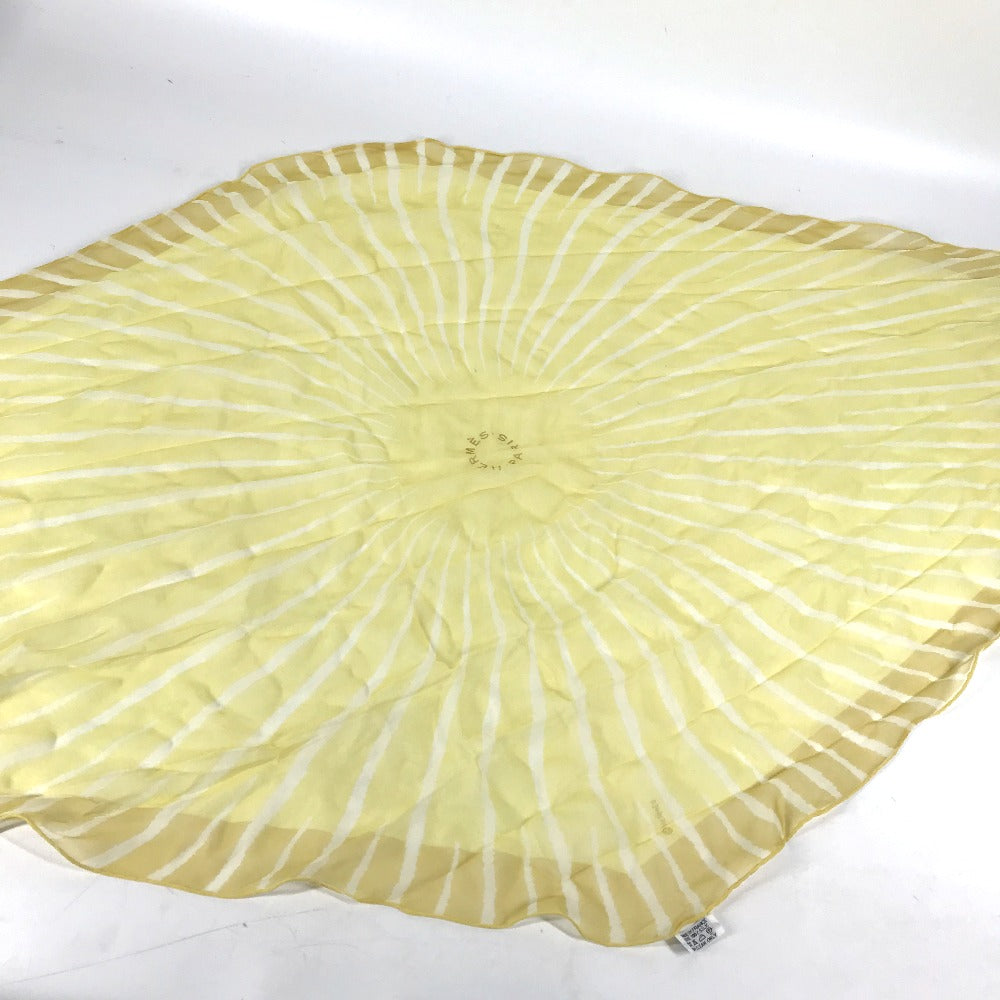 HERMES scarf silk yellow triangle Triangle