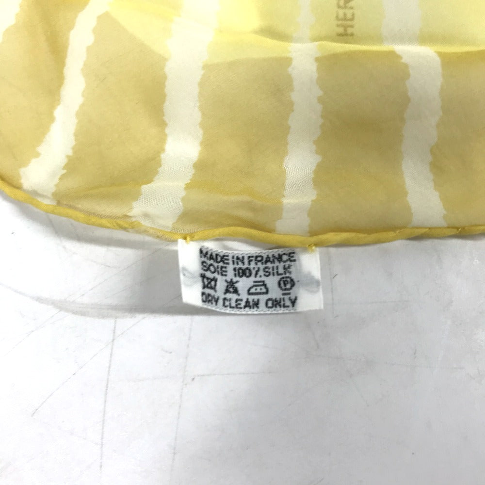 HERMES scarf silk yellow triangle Triangle