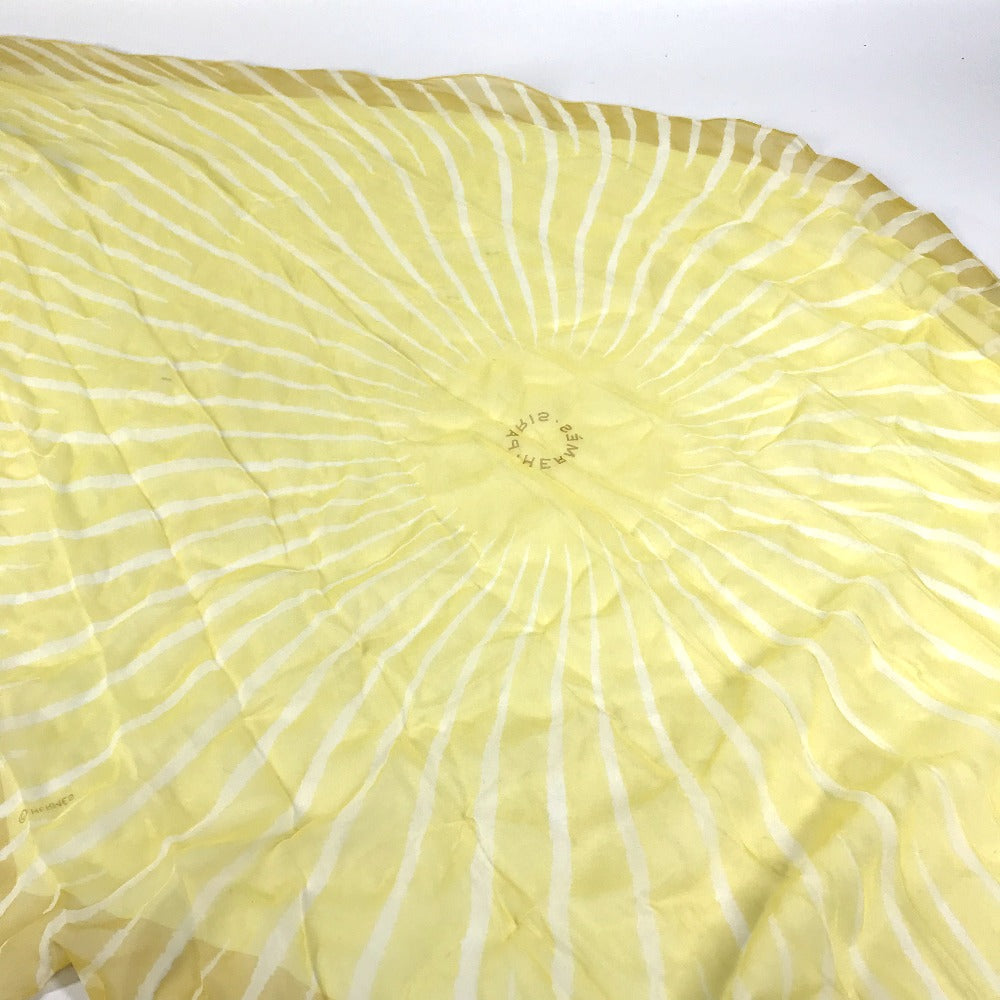 HERMES scarf silk yellow triangle Triangle
