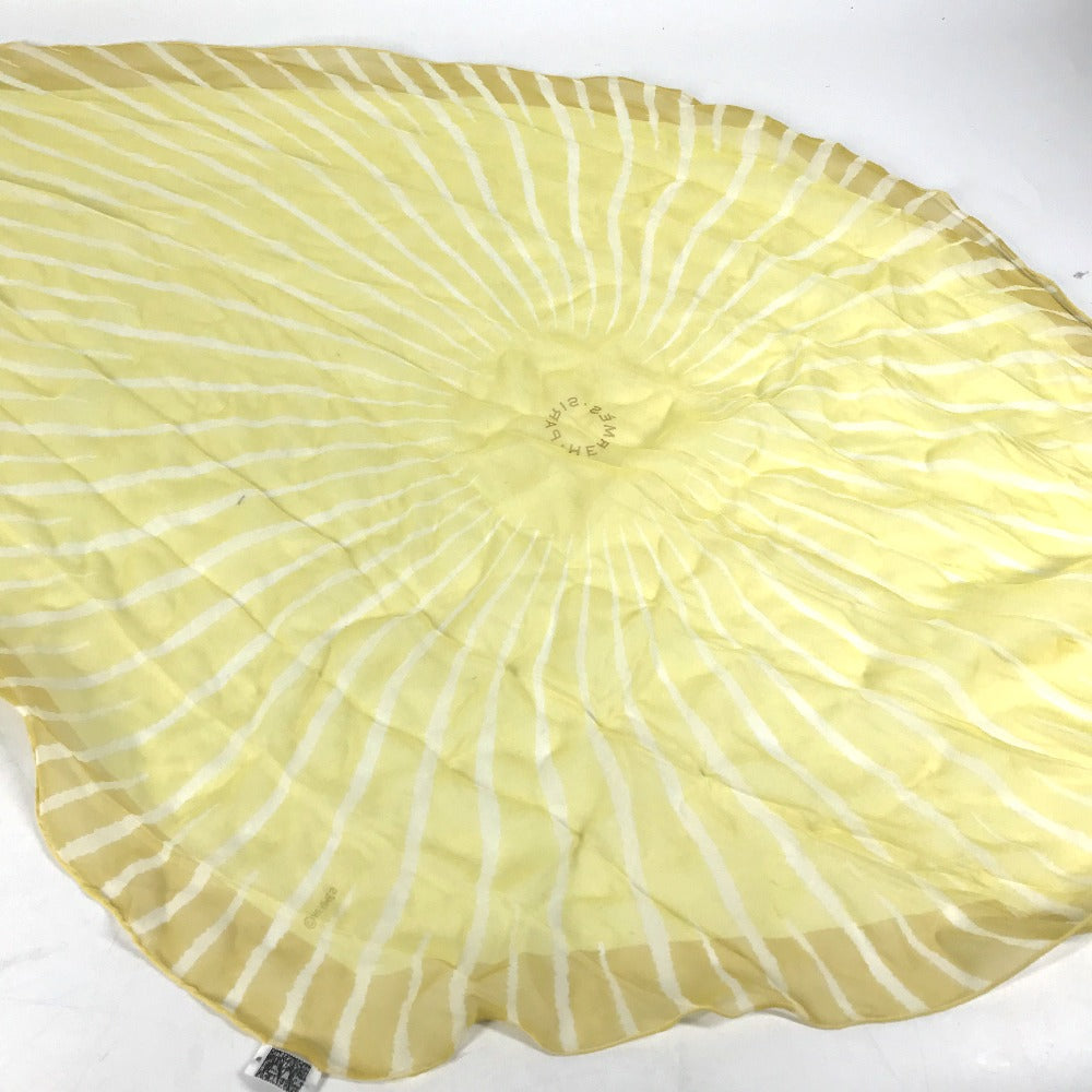 HERMES scarf silk yellow triangle Triangle
