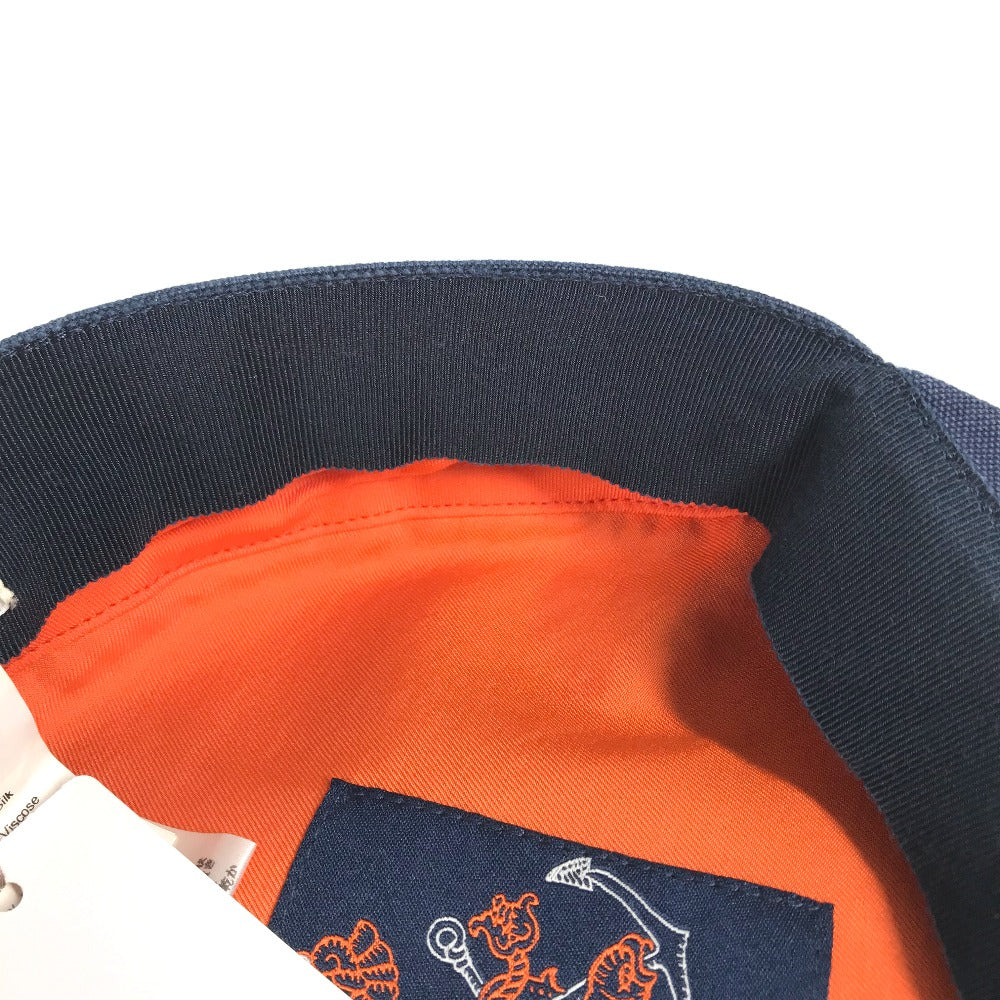HERMES Casquette cotton Navy Kabul Serie Button Newsboy 57 Women 57 Used
