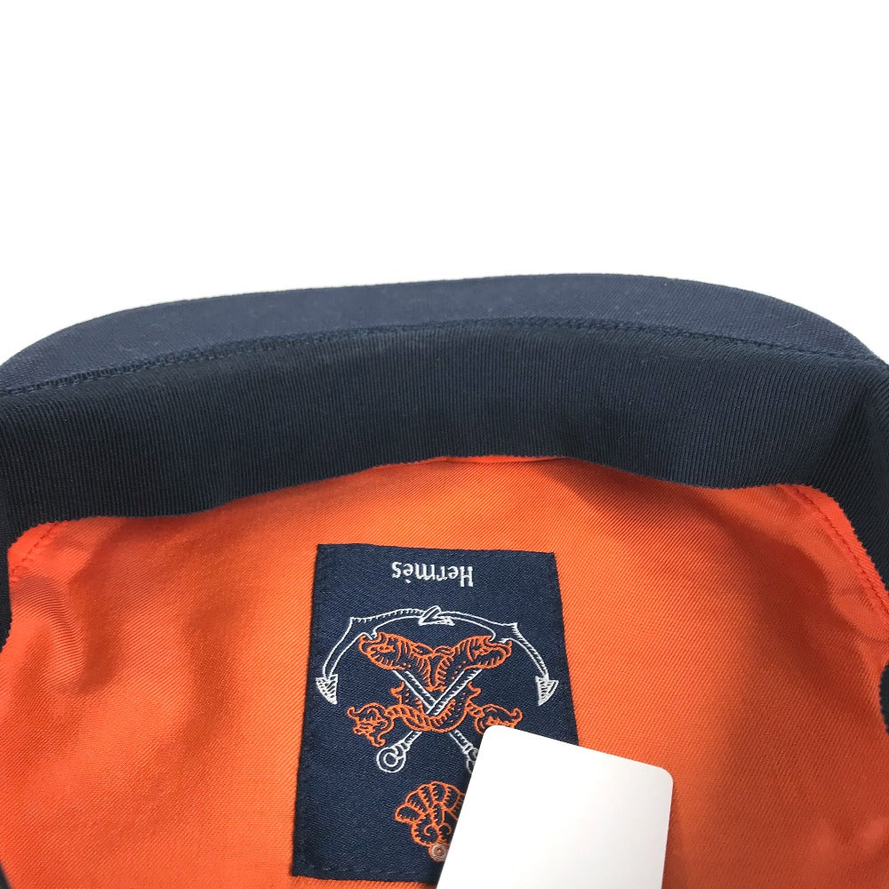 HERMES Casquette cotton Navy Kabul Serie Button Newsboy 57 Women 57 Used