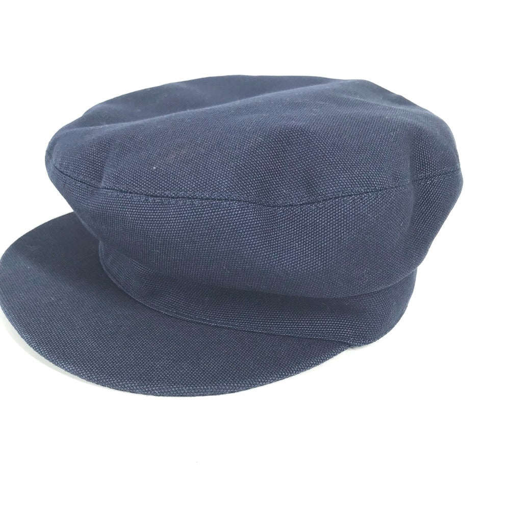 HERMES Casquette cotton Navy Kabul Serie Button Newsboy 57 Women 57 Used