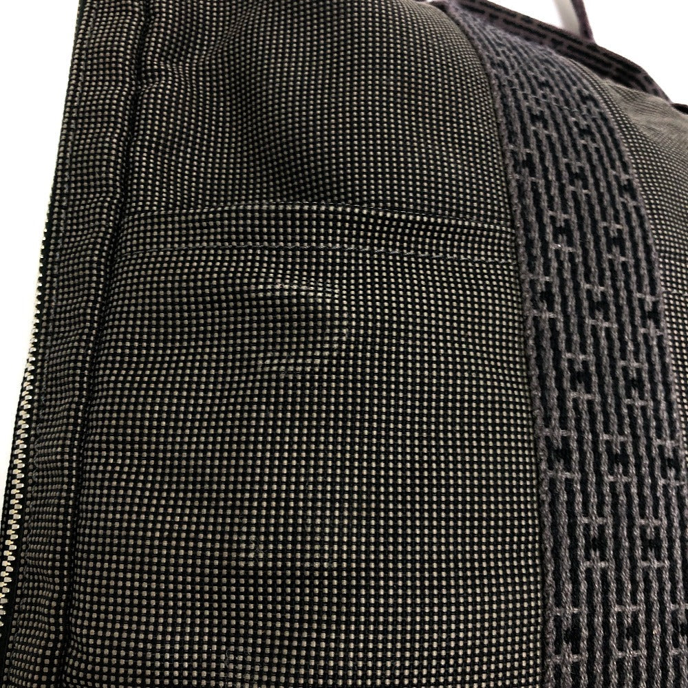 HERMES Business bag canvas gray 2WAY Shoulder Bag Her Line mens Used