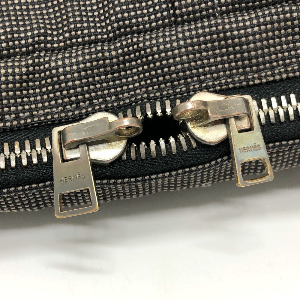 HERMES Business bag canvas gray 2WAY Shoulder Bag Her Line mens Used