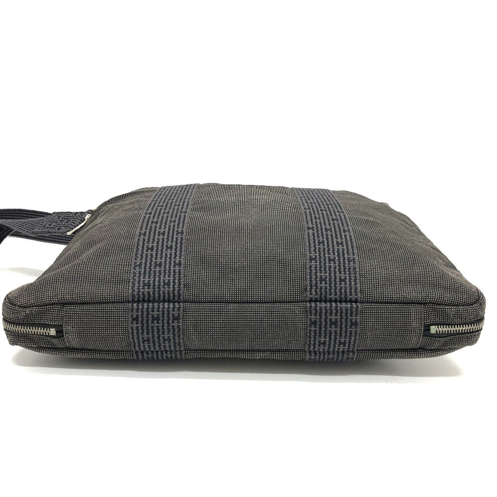 HERMES Business bag canvas gray 2WAY Shoulder Bag Her Line mens Used