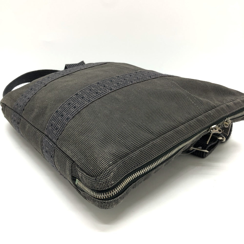 HERMES Business bag canvas gray 2WAY Shoulder Bag Her Line mens Used