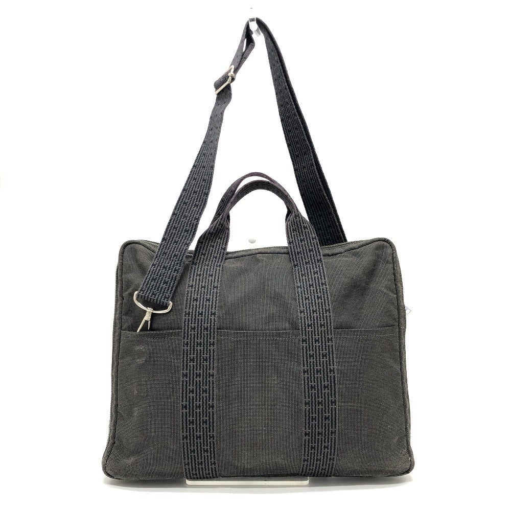 HERMES Business bag canvas gray 2WAY Shoulder Bag Her Line mens Used