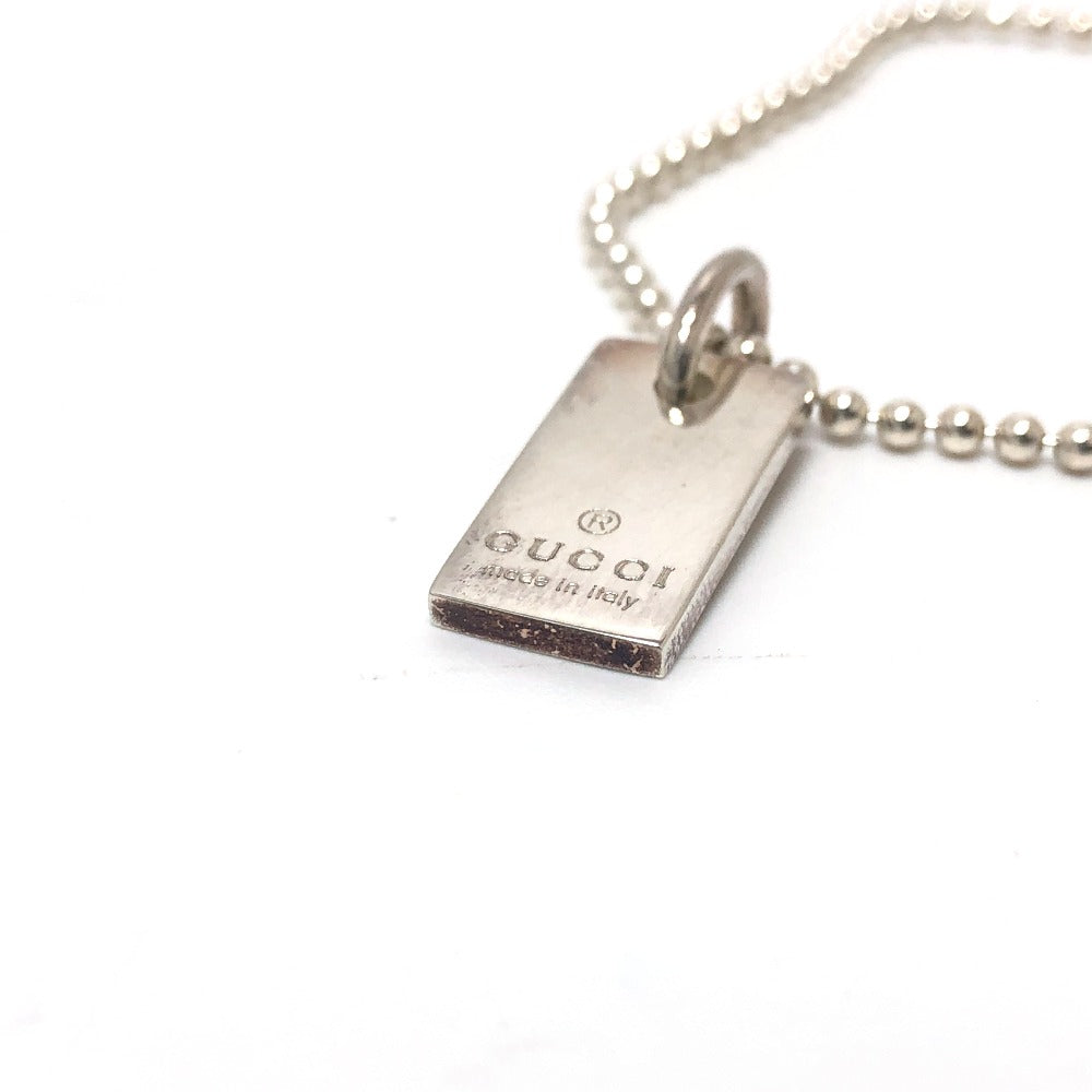 GUCCI bracelet SV925 Silver logo tag Women Used