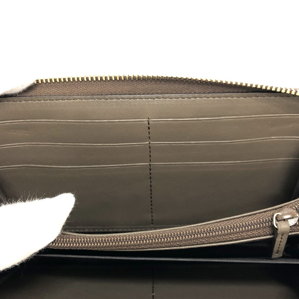 GUCCI Long Wallet Purse 308004 Nubuck Brown Interlocking G mens Used