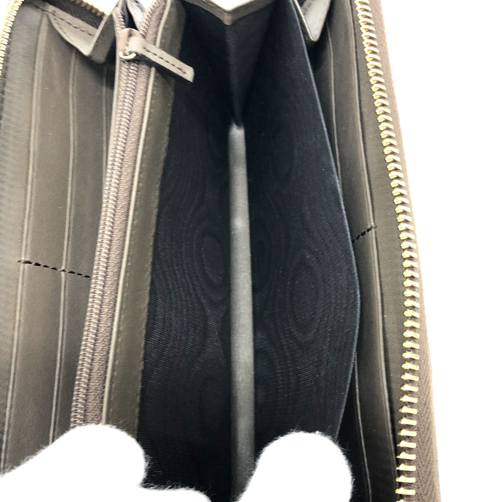 GUCCI Long Wallet Purse 308004 Nubuck Brown Interlocking G mens Used