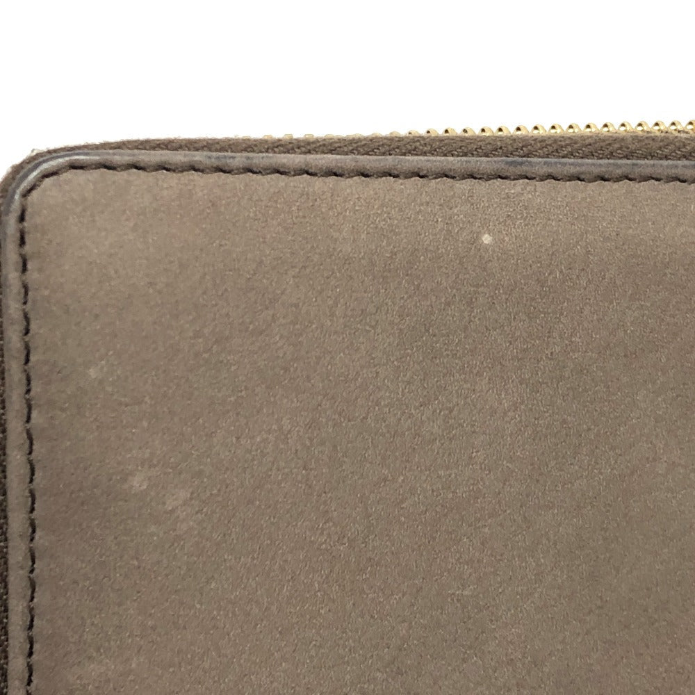 GUCCI Long Wallet Purse 308004 Nubuck Brown Interlocking G mens Used