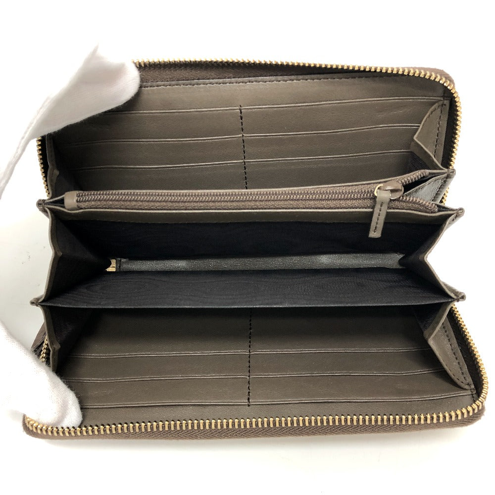 GUCCI Long Wallet Purse 308004 Nubuck Brown Interlocking G mens Used