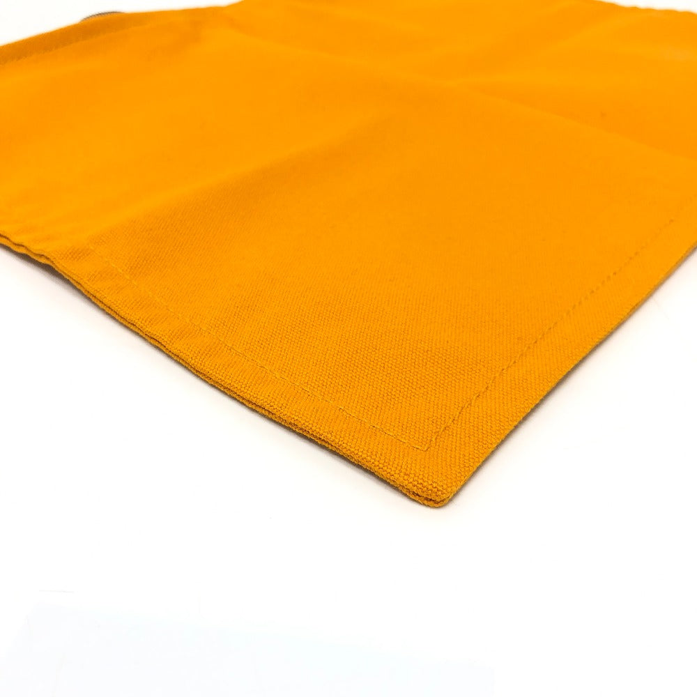 HERMES Pouch canvas Orange logo Women Used