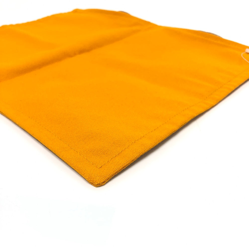 HERMES Pouch canvas Orange logo Women Used