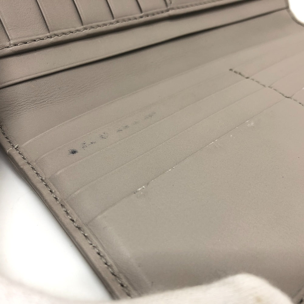 GUCCI Long Wallet Purse leather gray logo Women Used