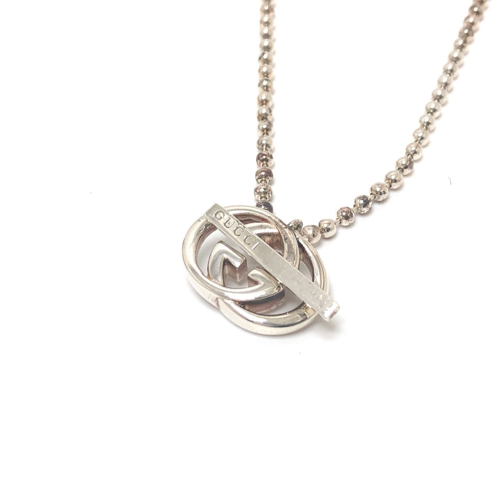 GUCCI Necklace 216435 SV925 Silver Double G Women Used
