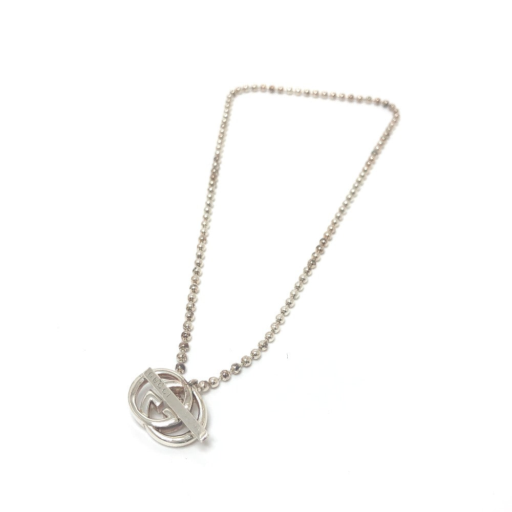 GUCCI Necklace 216435 SV925 Silver Double G Women Used