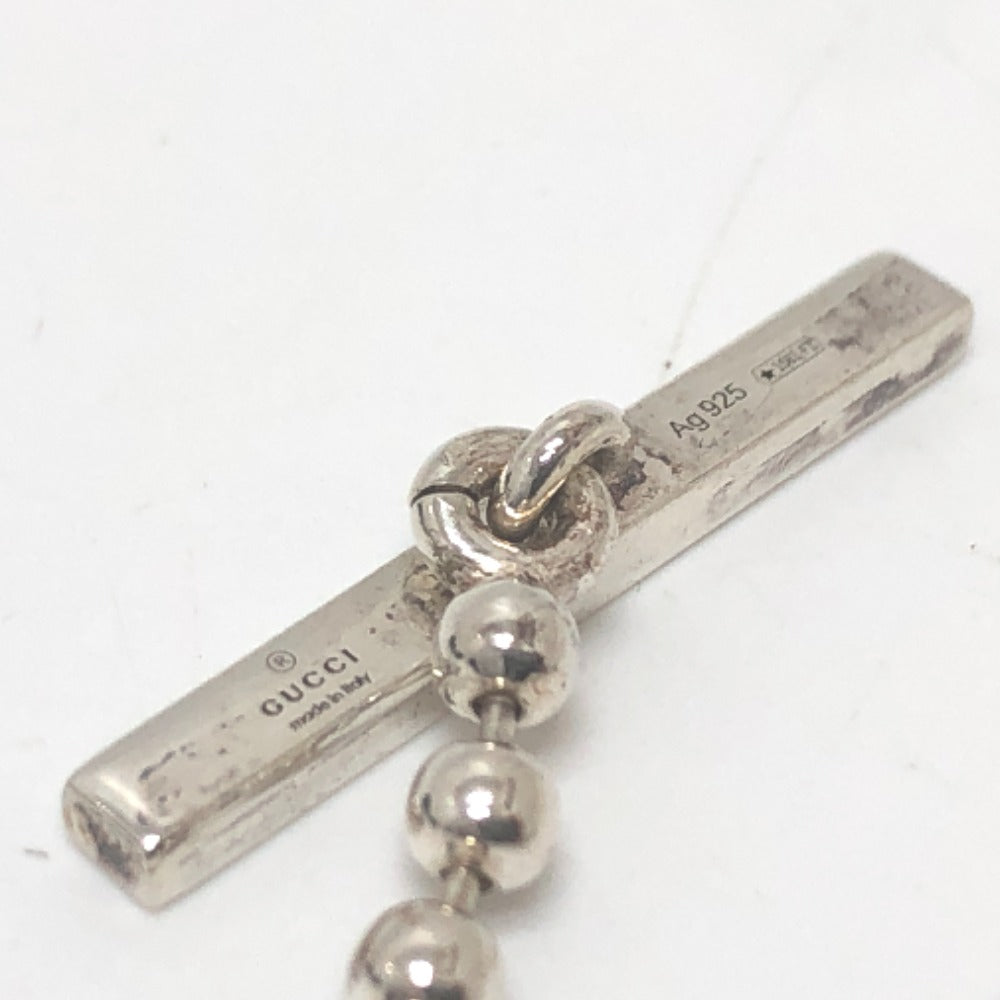 GUCCI Necklace 216435 SV925 Silver Double G Women Used