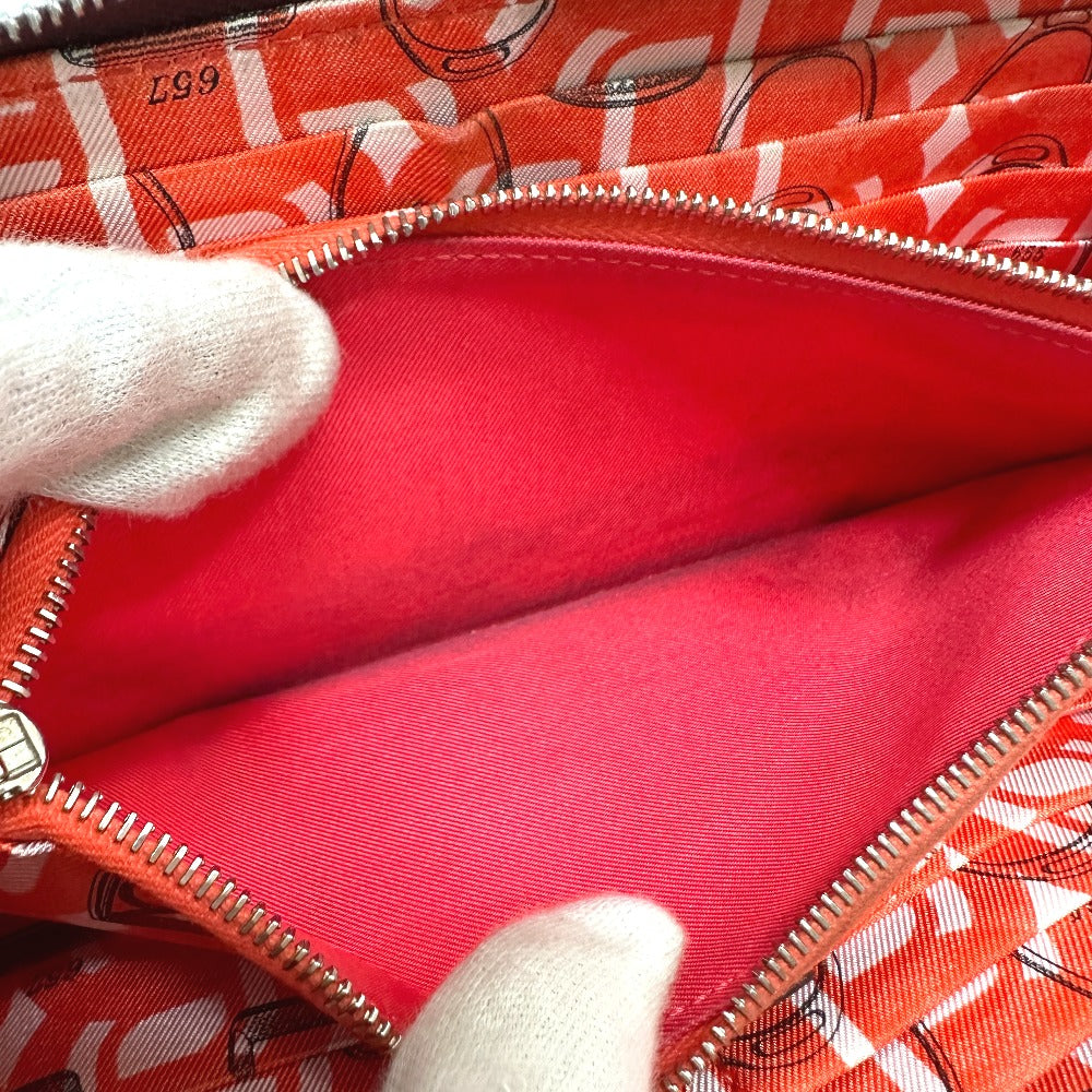 HERMES Long Wallet Purse Epsom wine-red Azap Long