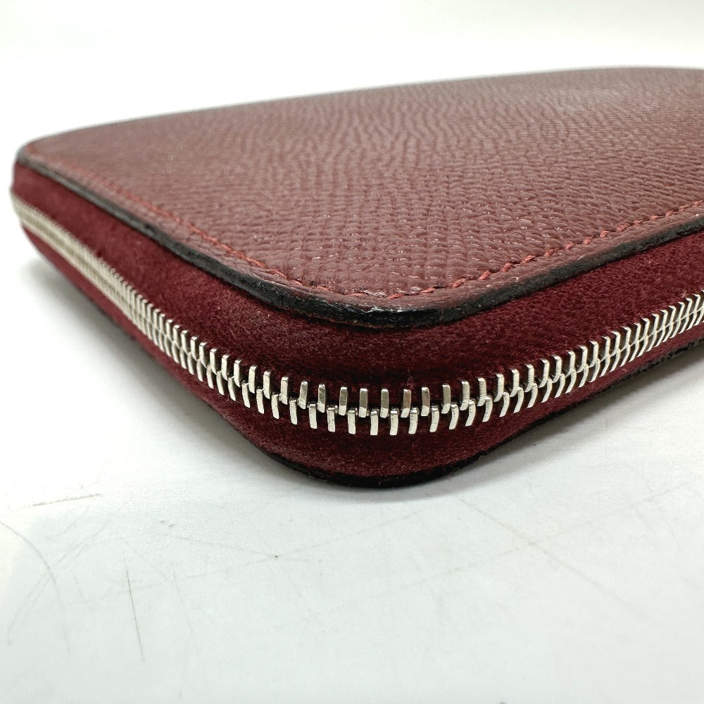 HERMES Long Wallet Purse Epsom wine-red Azap Long