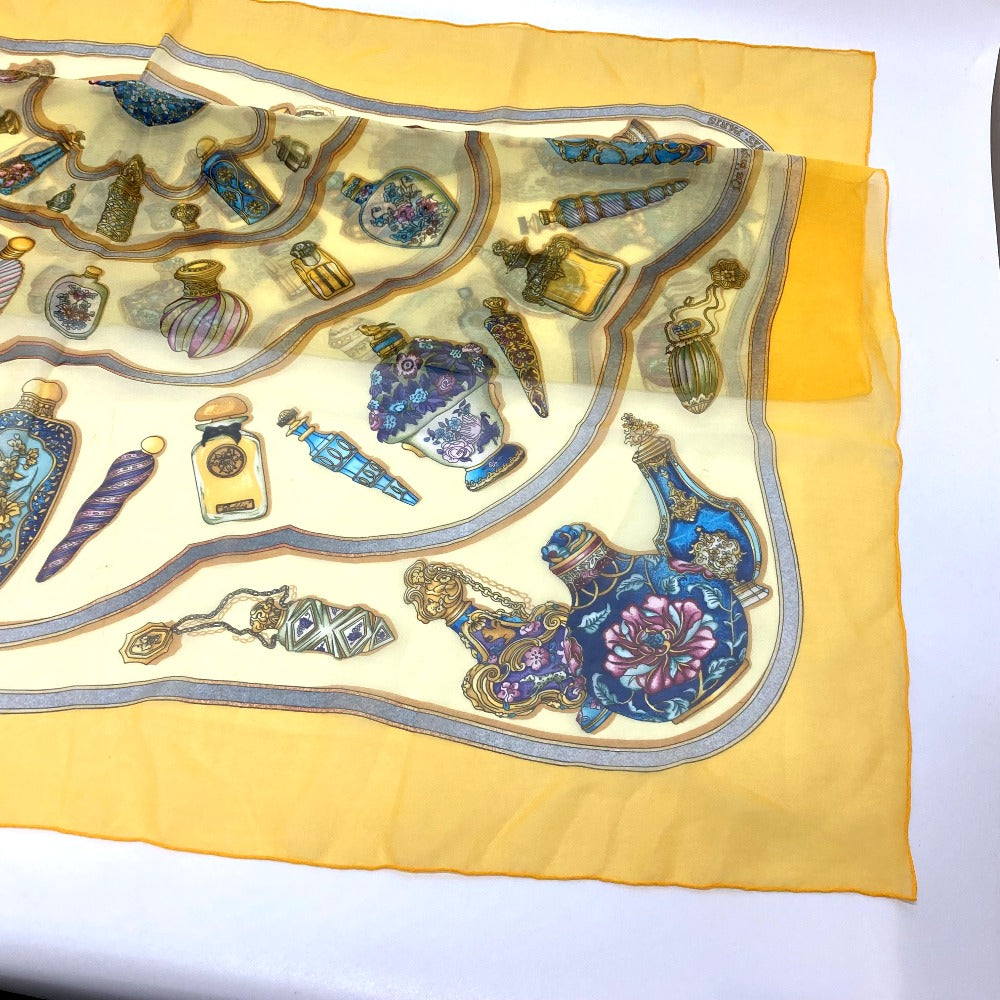 HERMES scarf silk yellow Qu importe le flacon