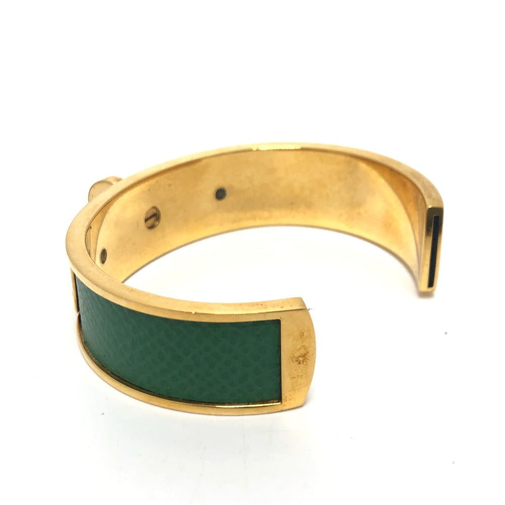 HERMES Bangle Gold Plated, Leather gold Kelly bangle