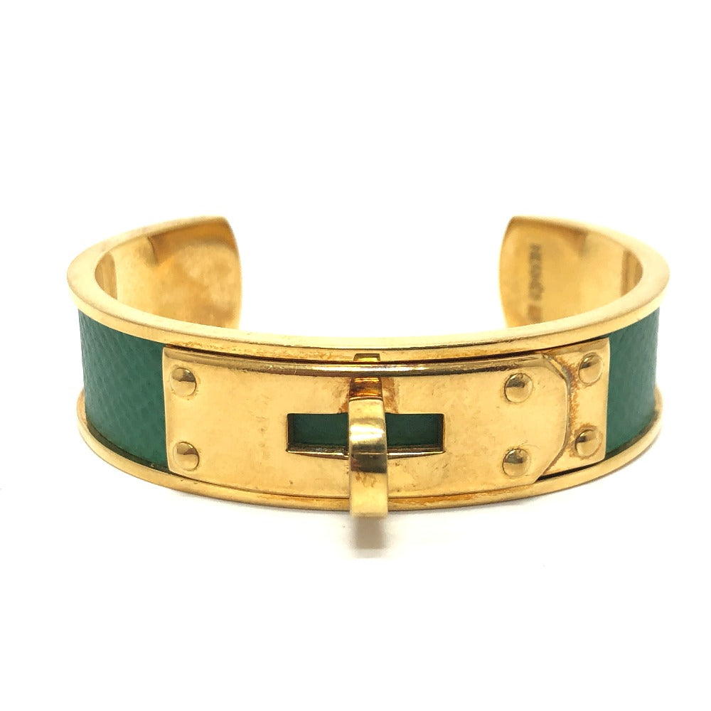 HERMES Bangle Gold Plated, Leather gold Kelly bangle