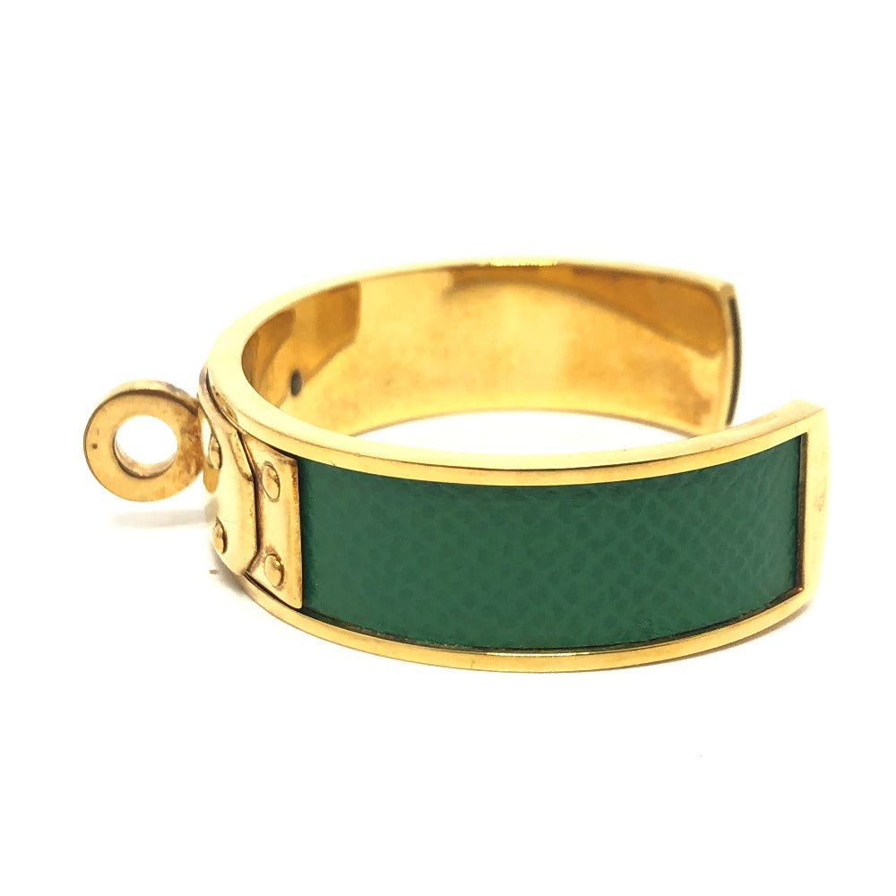 HERMES Bangle Gold Plated, Leather gold Kelly bangle