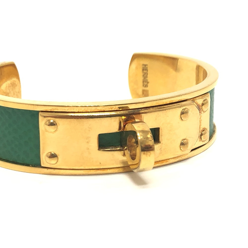 HERMES Bangle Gold Plated, Leather gold Kelly bangle