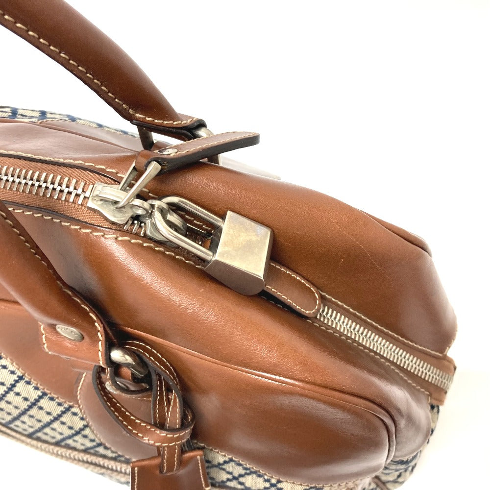 GUCCI Boston Duffel bag 231838 Leather / canvas Brown x gray Diamante
