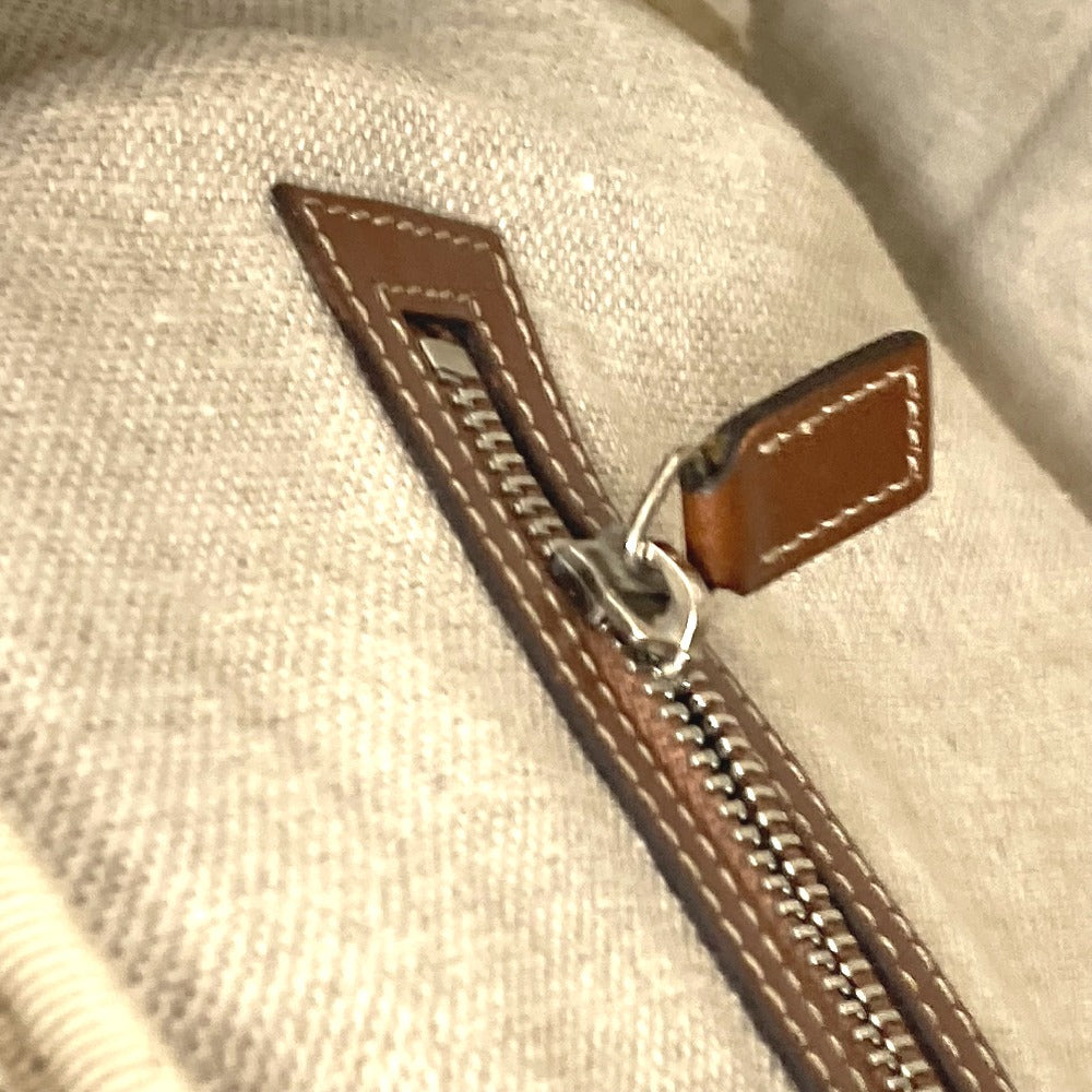 GUCCI Boston Duffel bag 231838 Leather / canvas Brown x gray Diamante