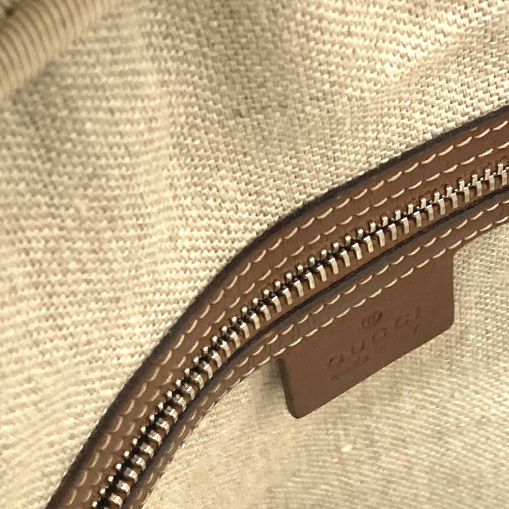 GUCCI Boston Duffel bag 231838 Leather / canvas Brown x gray Diamante