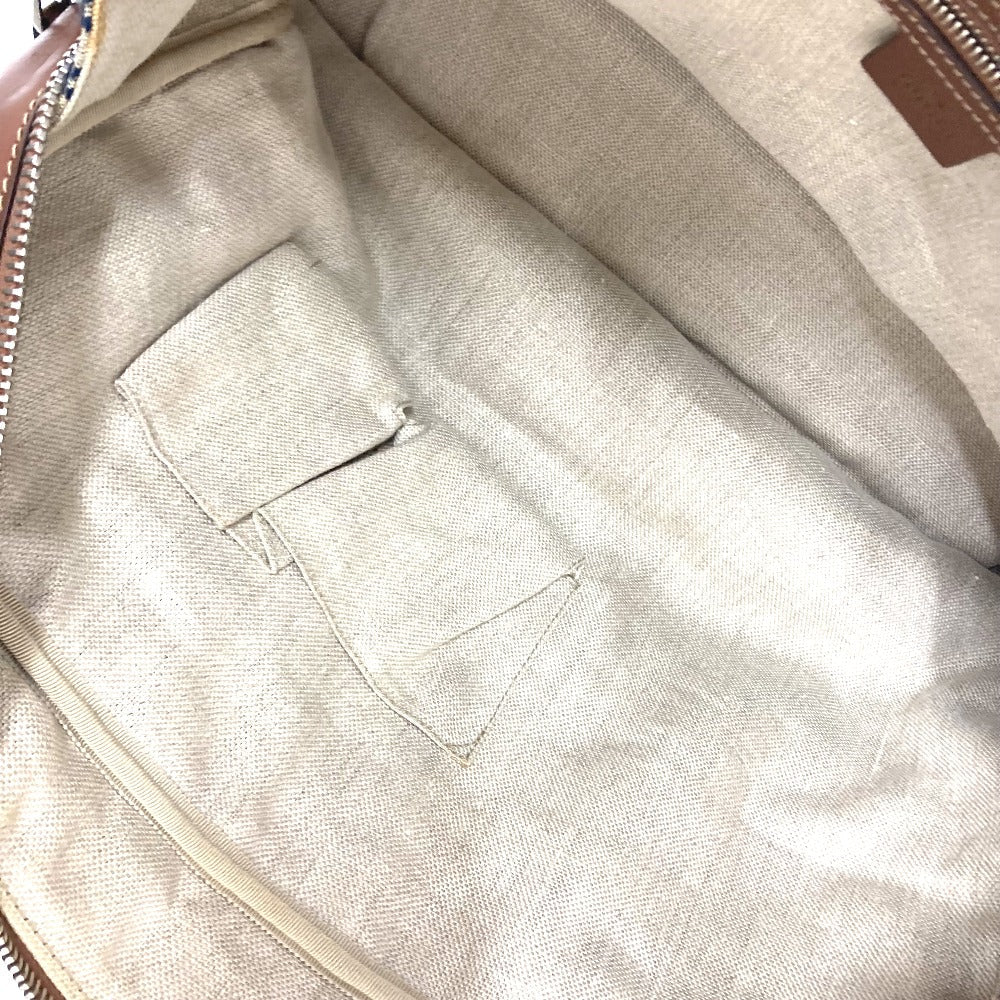 GUCCI Boston Duffel bag 231838 Leather / canvas Brown x gray Diamante