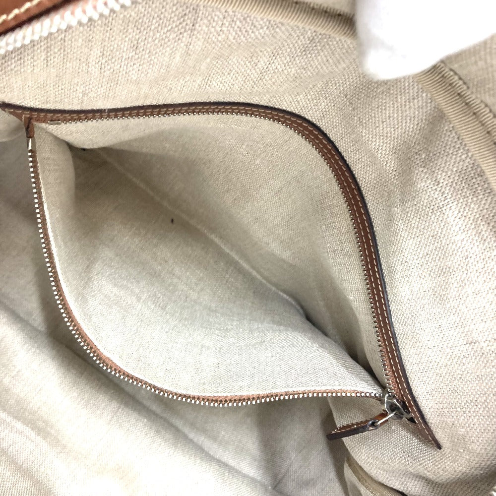 GUCCI Boston Duffel bag 231838 Leather / canvas Brown x gray Diamante