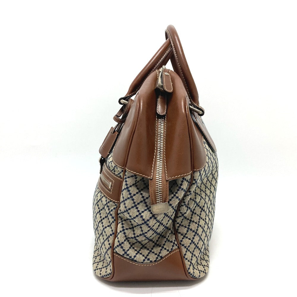GUCCI Boston Duffel bag 231838 Leather / canvas Brown x gray Diamante